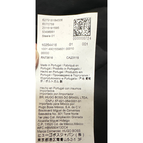 Hugo Boss Cotton zip-up hoodie with monogram jacquard Black Size Large New - Picture 6 of 6